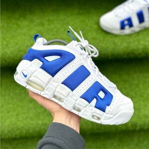 Shoes Nike Air More Uptempo Low White Hyper Royal Men's Brand New Sneakers 11 US